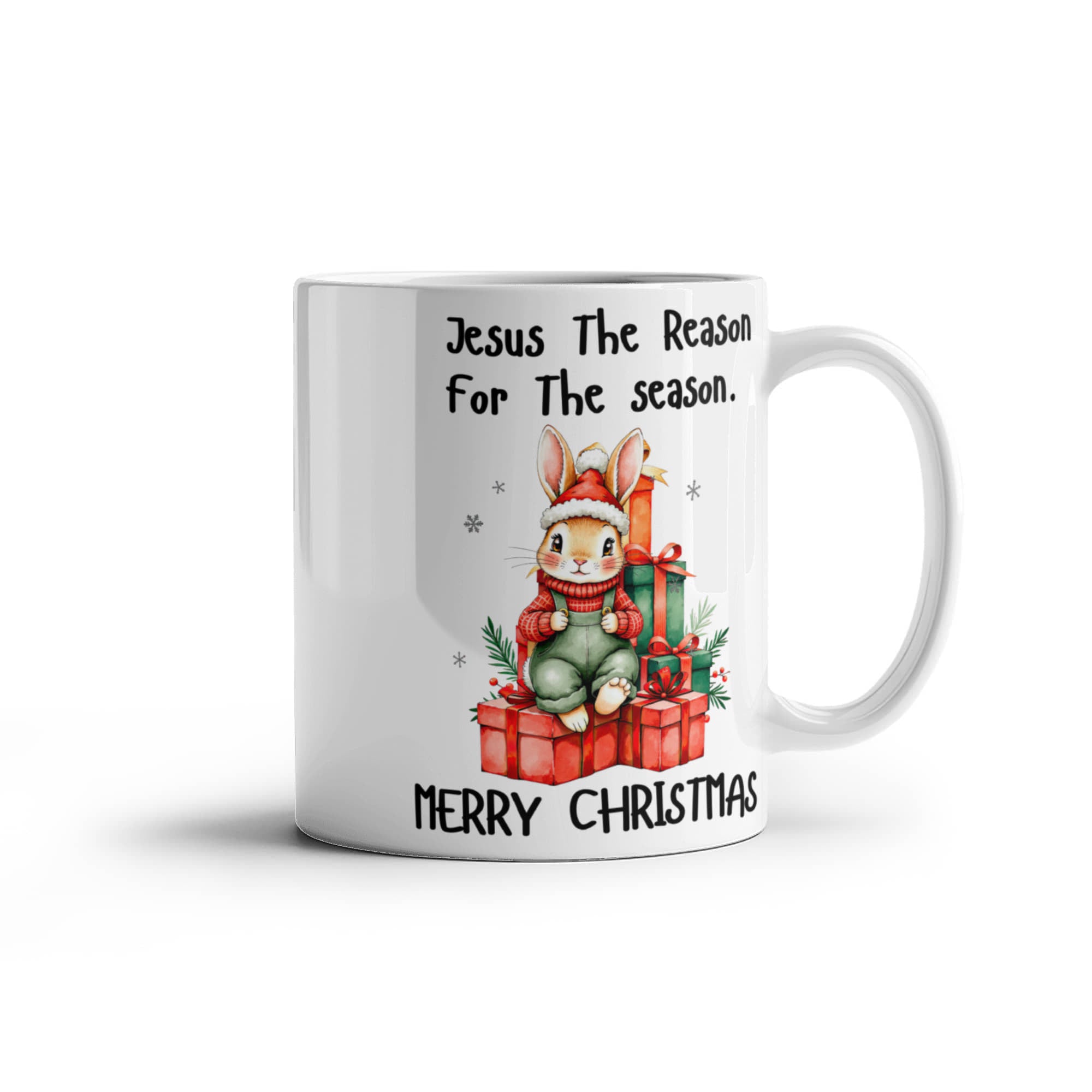 Jesus The Reason for the Season.  Bunny Mug - Cute Christian Christmas Gift