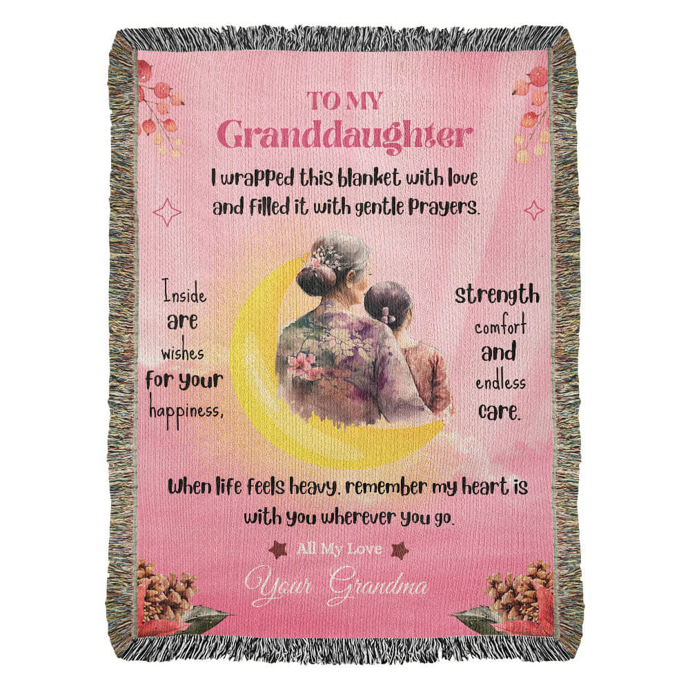 To My Granddaughter Blanket - Gentle Prayers Love Gift from Grandma