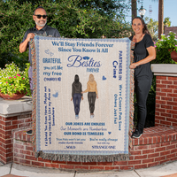 Besties Forever Blanket - Personalized Friendship Gift for Your BFF