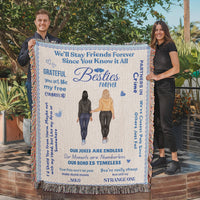 Besties Forever Blanket - Personalized Friendship Gift for Your BFF