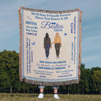 Besties Forever Blanket - Personalized Friendship Gift for Your BFF