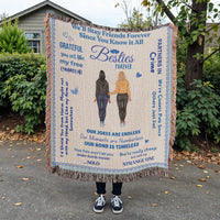 Besties Forever Blanket - Personalized Friendship Gift for Your BFF