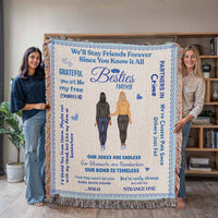 Besties Forever Blanket - Personalized Friendship Gift for Your BFF