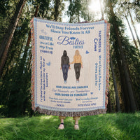 Besties Forever Blanket - Personalized Friendship Gift for Your BFF