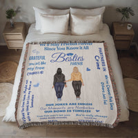 Besties Forever Blanket - Personalized Friendship Gift for Your BFF