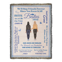 Besties Forever Blanket - Personalized Friendship Gift for Your BFF