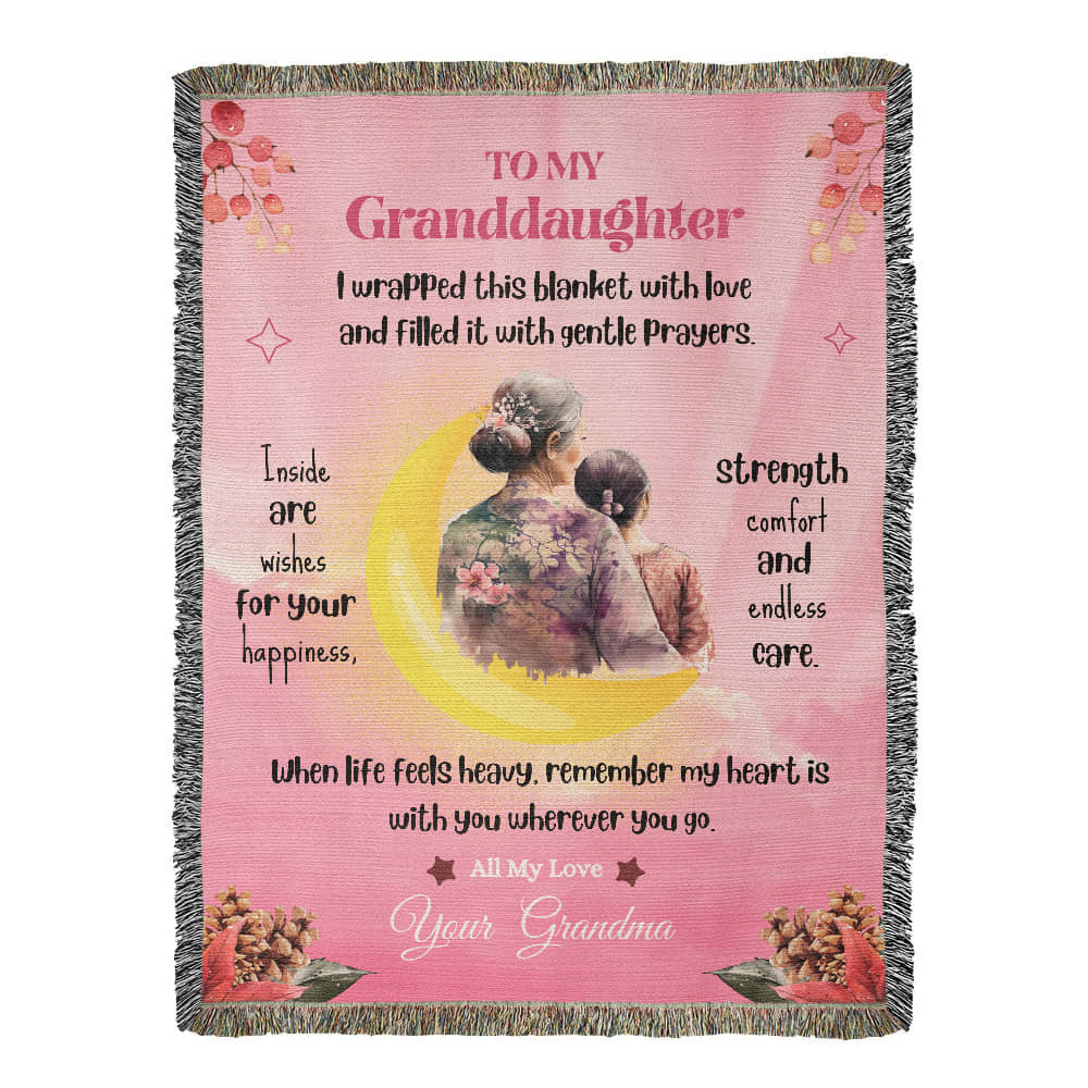To My Granddaughter Blanket - Gentle Prayers Love Gift from Grandma